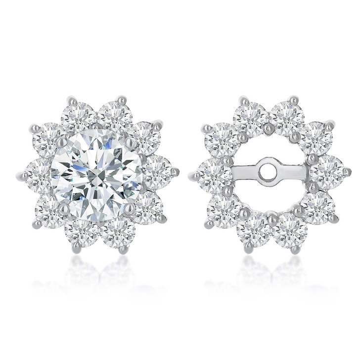 Cubic zirconia store halo earrings