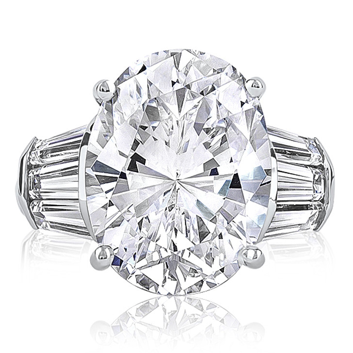 Oval Cut Cubic Zirconia Engagement Ring