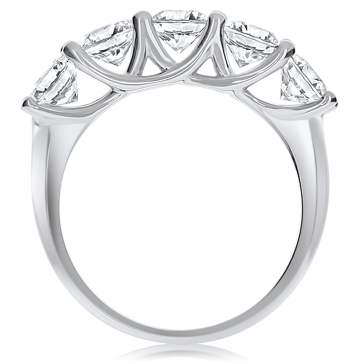 Diamond Engagement Ring 1.75 ct Past Present Future Style 14K Gold-I,I  (I-J/I1-I2) – Glitz Design