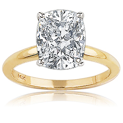 Elongated Cushion Cut CZ Classic Solitaire Engagement Ring Elongated Cushion Cut CZ Classic Solitaire Engagement Ring