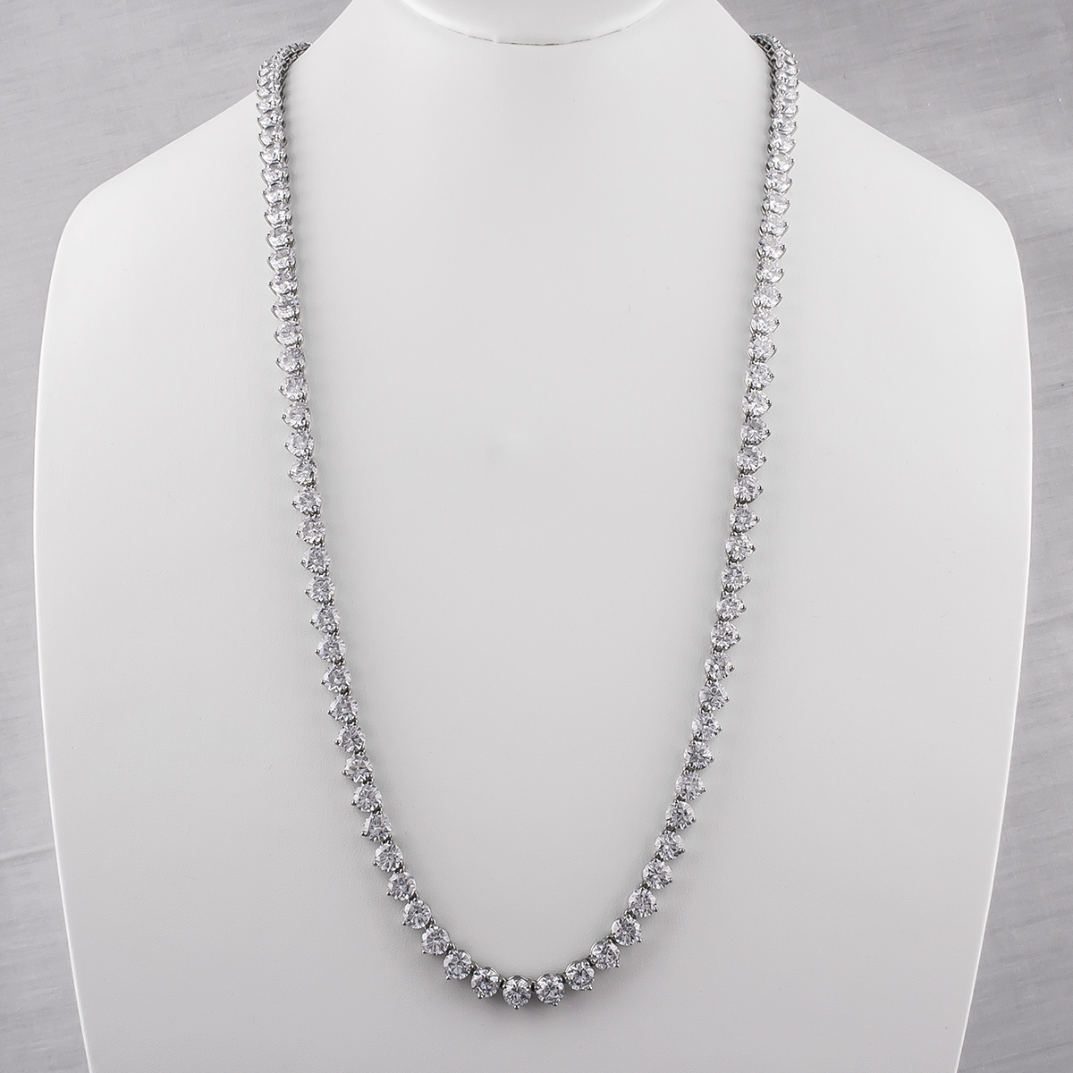 Manhattan 1.0 Carat Each Rounds Opera Length Riviera Tennis Necklace Manhattan 1.0 Carat Each Rounds Opera Length Riviera Tennis Necklace