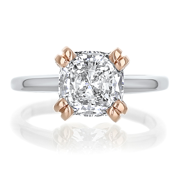 Caroline Split Prong Cushion CZ Classic Solitaire Engagement Ring Caroline Split Prong Cushion CZ Classic Solitaire Engagement Ring