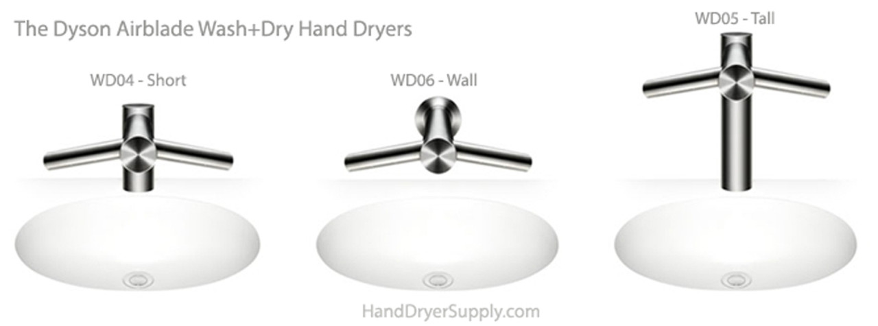 til eksil Waterfront to uger Dyson Airblade Wash+Dry WD06 Wall Faucet Hand Dryer