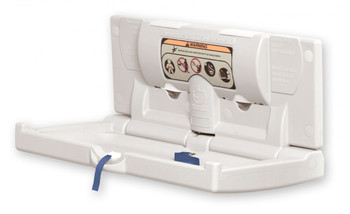 World Dryer DryBaby ABC-300H Polyethylene White Surface Mount Baby Changing Station