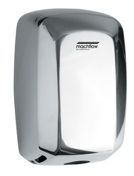 MACHFLOW Series M09AC Automatic Stainless Steel Bright Hand Dryer from Saniflow - High Speed, Universal Voltage, Surface Mounted Design