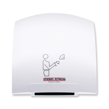 Galaxy Alpine White ABS Polycarbonate Hand Dryer from Stiebel Eltron - Automatic Touchless Surface Mounted Ultra Quiet Design