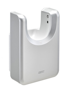 U-Flow M23ACS-UL satin ABS hand dryer from Saniflow - High Speed, Universal Voltage, Surface Mounted Design