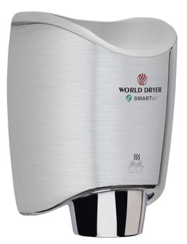 World Dryer K-971 Aluminum Brushed Chrome Smartdri hand dryer