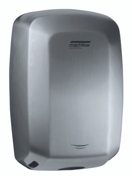 Machflow Plus M09ACS-UL-ION Automatic Stainless Steel Satin Hand Dryer from Saniflow - High Speed, Universal Voltage, Surface Mounted Design