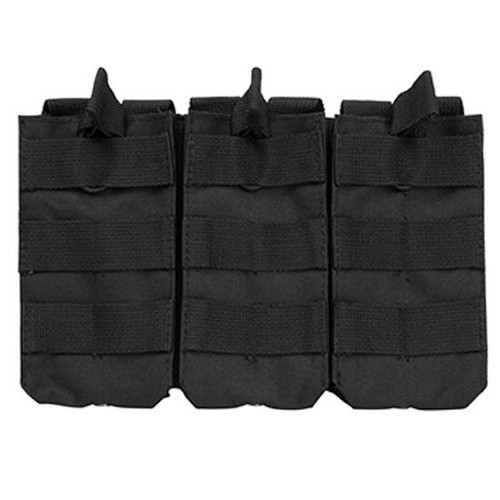 VISM AR-15 Triple Magazine Pouch Heavy Duty PVC Material Black CVAR3MP2928B [FC-814108016388]