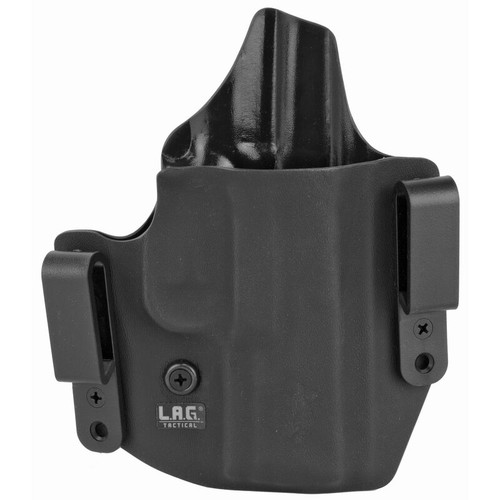 LAG Tactical Defender Series OWB/IWB Holster for Springfield Hellcat Right Hand Draw Kydex Construction Matte Black Finish [FC-811256020403]
