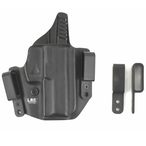 L.A.G. Tactical Defender Series OWB/IWB Holster SIG Sauer P320 Compact 9/40 Right Hand Kydex Black [FC-811256020489]