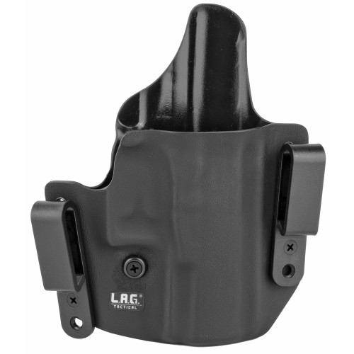 LAG Tactical Defender Series OWB/IWB Holster for Walther PPQ Models Right Hand Draw Kydex Construction Matte Black Finish [FC-811256020908]