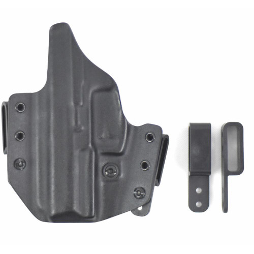 L.A.G. Tactical Defender Series OWB/IWB Holster Smith & Wesson Shield .45 ACP Right Hand Kydex Black [FC-811256025934]
