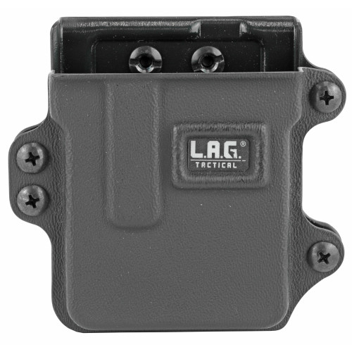 L.A.G Tactical Inc Single Rifle Magazine Carrier AR-15/AICS .223 Magazines Belt Clip Attachment System Kydex Construction Matte Black [FC-811256026047]