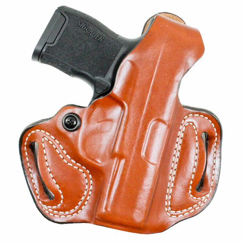 DeSantis Thumb Break Mini Slide OWB Fits Sig P365 Belt Holster Left Hand Leather Tan [FC-792695348009]