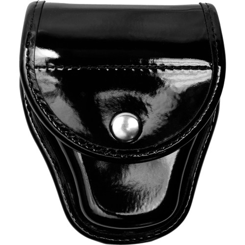 Bianchi AccuELITE Covered Handcuff Case standard Chaincuffs 2"-2.5" Belts Chrome Snap Hi-Gloss Finish Black 22296 [FC-013527222961]