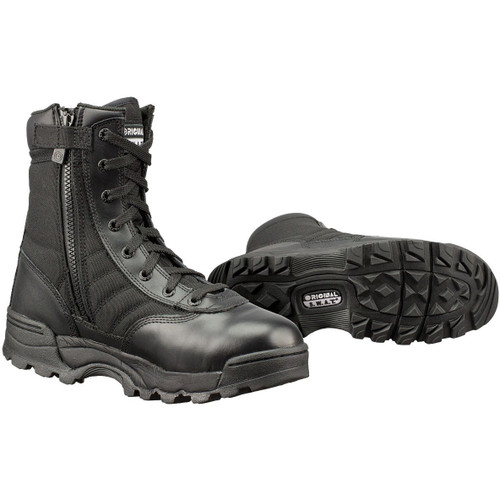 Original S.W.A.T. Classic 9" Side Zip Men's Boot Size 10 Regular Non-Marking Sole Leather/Nylon Black 115201-10 [FC-20-OS-115201W-95]
