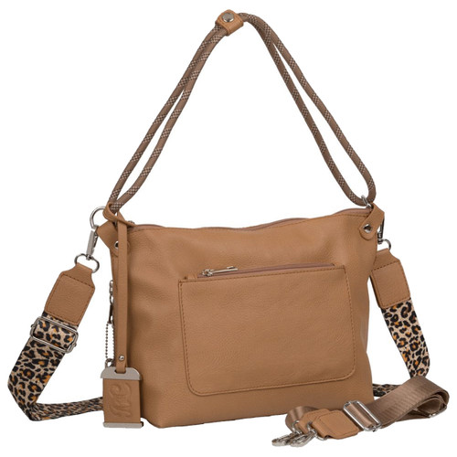 Bulldog Convertible Hobo Crossbody Purse with Holster Tan/Cheetah [FC-672352016550]