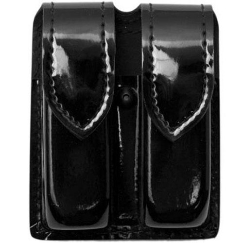 Safariland Model 77 Double Handgun Magazine Pouch Taurus PT99C High Gloss Finish Hidden Snap Closure Black 77-76-9HS [FC-781602057202]