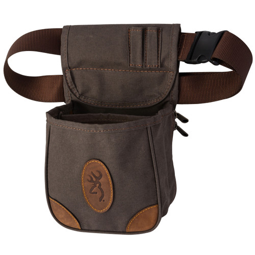 Browning Lona Canvas/Leather Shell Pouch Flint [FC-023614486411]