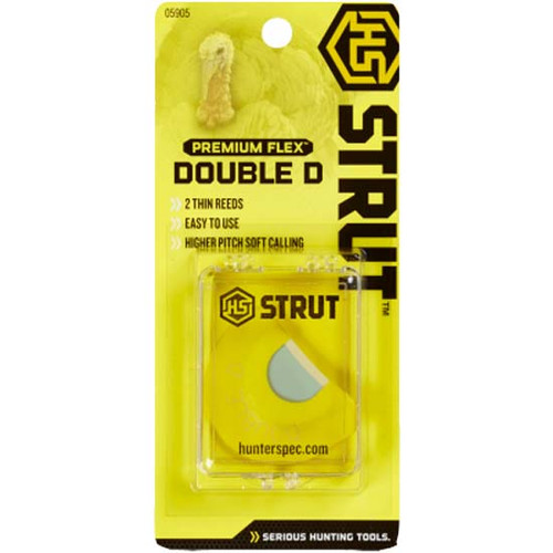 Hunters Specialties Double D Premium Flex Diaphragm Turkey Call Double Reed High Pitch Soft Calling Infinity Latex 05905 [FC-021291059058]