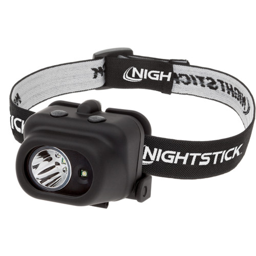 NightStick NSP-4608B Dual-Light Multi-Function Head Lamp 100/60 Lumens CREE LED White Light AAA Battery Non-Slip Elastic Head Strap Matte Black [FC-017398802369]