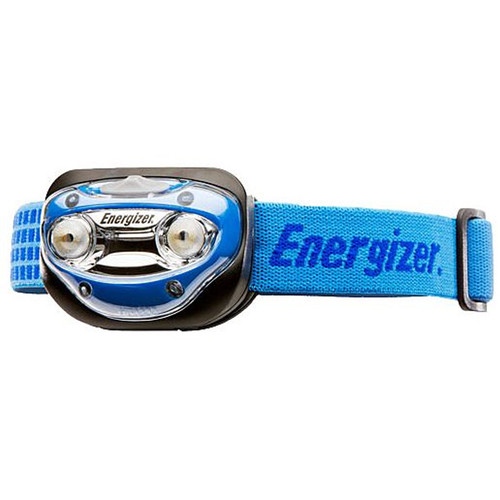Energizer Vision LED Headlight 200 Lumens 3 AAA Batteries White LED Elastic Strap Polymer Blue and Black [FC-039800125149]