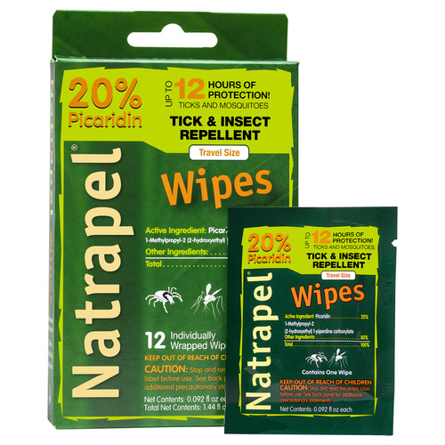 Natrapel Picaridin Tick & Insect Repellent Wipes 12 Pack [FC-044224060952]