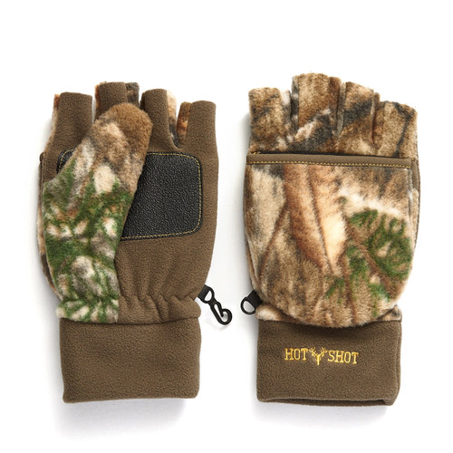 Hot Shot Gear "Bulls-Eye Pop-Top Mitten Size Large Realtree Edge [FC-043552024421]