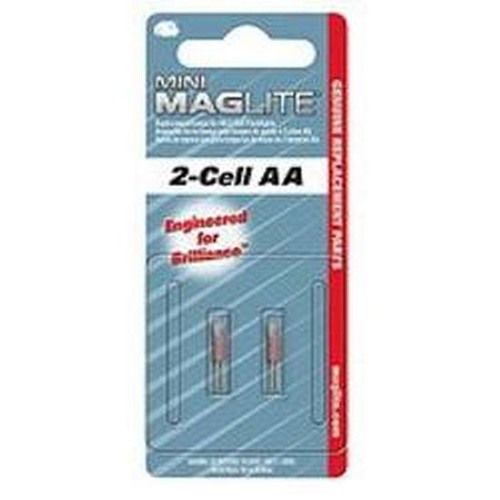MagLite Mini MagLite Flashlight Replacement Lamp 2 Pack LM2A001 [FC-038739107035]