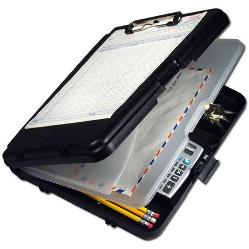 Saunders WorkMate II Letter/A4 Plastic Storage Clipboard, Black [FC-044357005523]