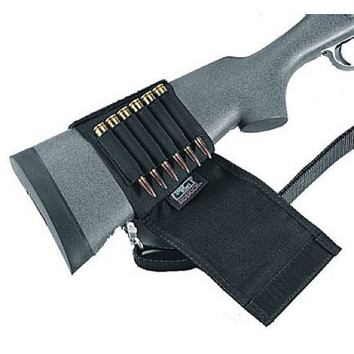 Uncle Mike's Rifle Buttstock Shell Holder Cordura Black 88482 [FC-043699884827]