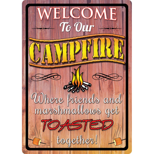 Rivers Edge Products Tin Sight "Welcome To Our Camp" 12"x17" 1492 [FC-643323149201]