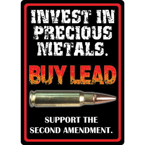 River's Edge Products Invest in Precious Metals Sign Tin 12 Inch by 17 Inch 1495 [FC-643323149508]