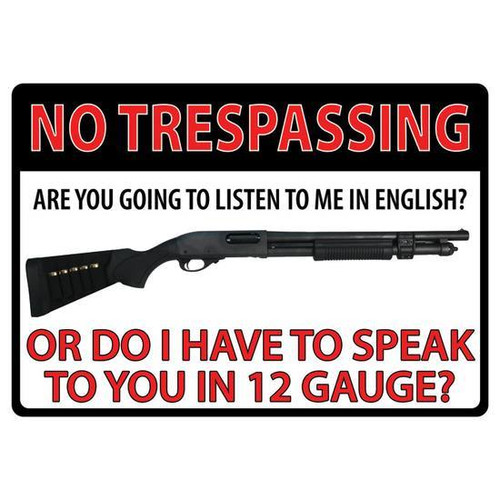 River's Edge Products No Trespassing Sign Tin 12 Inches by 17 Inches 1497 [FC-643323149706]
