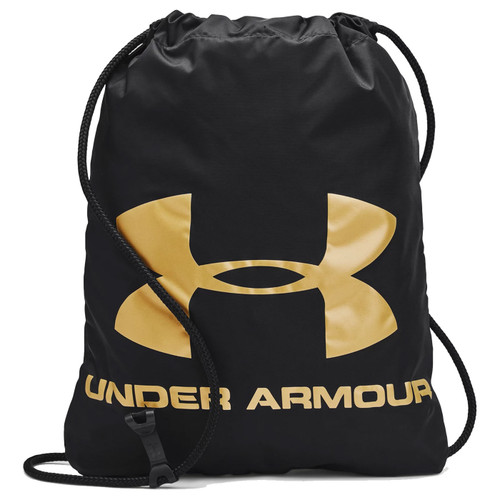 Under Armour Ozsee Sackpack, Black/Metallic Gold [FC-195253569456]