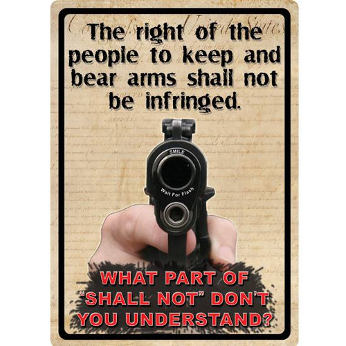 River's Edge Products "Right to Keep and Bare Arms" Tin Sign 12 x 17 Inches 1528 [FC-643323152805]