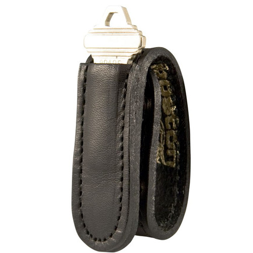 Boston Leather 1" Belt Keeper with Key Slot Basketweave Black [FC-192375118289]