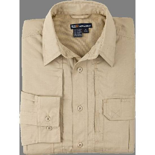 5.11 Tactical Women's Long Sleeve Taclite Shirt Polyester Cotton Large TDU Khaki 62070 [FC-20-5-62070]