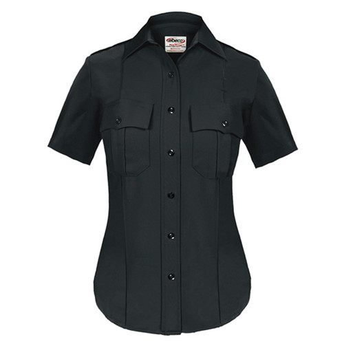 Elbeco TEXTROP2 Women's Short Sleeve Shirt Size 32 100% Polyester Tropical Weave Midnight Navy [FC-20-ELB-9814LCN-32]