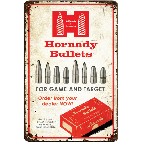 Hornady Replica Hornady Bullets Tin Sign [FC-090255991451]