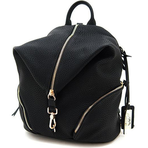 Cameleon Aurora Teardrop Backpack Style Handbag with Concealed Carry Gun Compartment 12"x14"x6" Synthetic Leather Black [FC-659806491149]