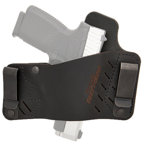 VersaCarry Protector S2 Size 1 IWB/OWB Tuckable Holster Right Hand Draw Leather Black [FC-705911399105]