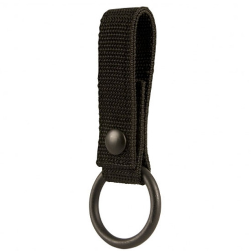 Boston Leather 1.5" Steel Baton Ring Ballistic Nylon Weave Black 5450-5 [FC-192375078873]