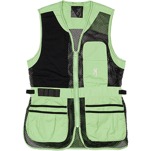 Browning Ace Shooting Vest Women's Black/Neomint Right Hand Small [FC-7-3050694401]