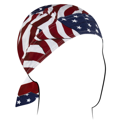 ZANheadgear Road Hog Flydanna Cotton Twill Wavy American Flag [FC-642608046594]