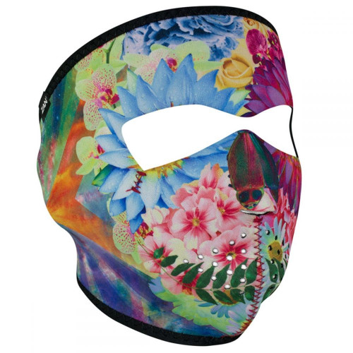 ZANheadgear Neoprene Full Face Mask Flower Skull [FC-642608049700]