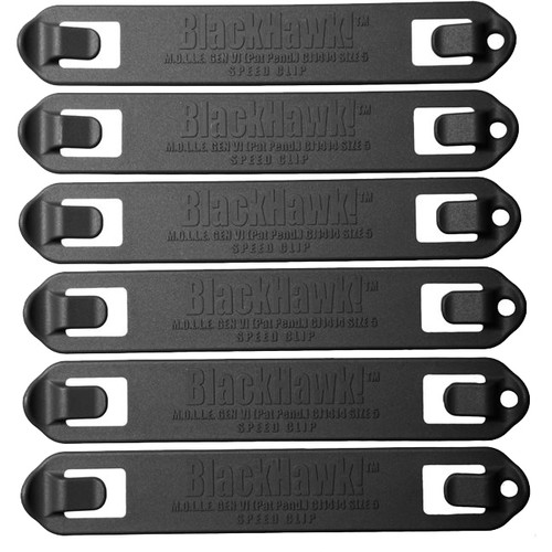 BLACKHAWK! Speed Clips Quick Attach MOLLE Polymer Black 6 Pack [FC-648018049811]