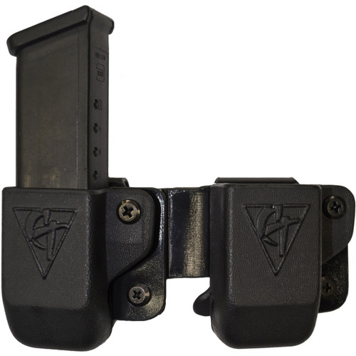 Comp-Tac Twin Magazine Pouch Belt Clip Left Side Carry Fits SIG P320 9/40 Kydex Black [FC-739189121267]
